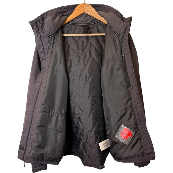 Adidas ClimaProof Large Dark Gray Waterproof Insulated Hooded Jacket Chest 46" - Picture 2 of 15